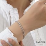 دستبند نقره سه لاین کد 311