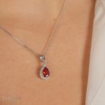 گردنبند-نقره-نگين-قرمز-كد-213-1