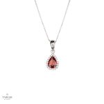 گردنبند-نقره-نگين-قرمز-كد-213-2