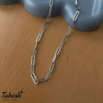 گردنبند نقره مردانه آجری کد 0211