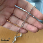 گردنبند نقره مردانه آجری کد 0211