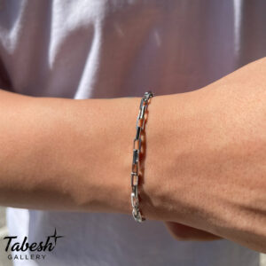 دستبند نقره مردانه كد 0315