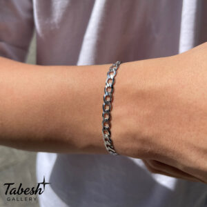 دستبند نقره مردانه كد 0317