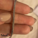 دستبند نقره مردانه سياه قلم كد 03111