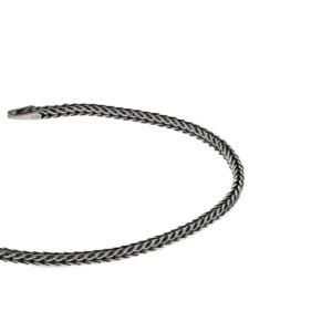 دستبند نقره مردانه ميرو سياه قلم کد 03112