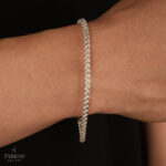 دستبند نقره مردانه میرو کد 03114