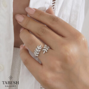 انگشتر نقره برگ زیتون کد 418