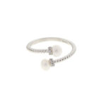 انگشتر نقره مروارید کد 414