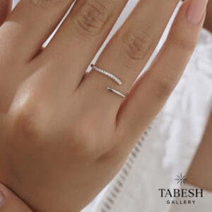 انگشتر نقره مینیمال کد 420