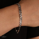 دستبند نقره مردانه کارتیه تخت کد 03115