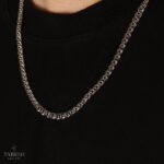 گردنبند نقره مردانه تي کد 0215