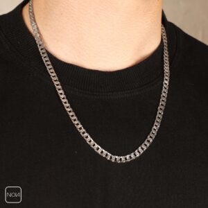 گردنبند-نقره-مردانه كارتيه-تخت-تراش-کد 0217-1