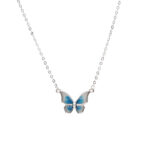 گردنبند نقره پروانه کد 216