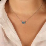 گردنبند نقره پروانه کد 216