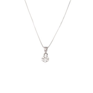 گردنبند نقره گل کد 219