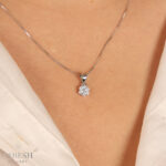 گردنبند نقره گل کد 219