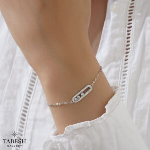 دستبند نقره مسیکا کد 316