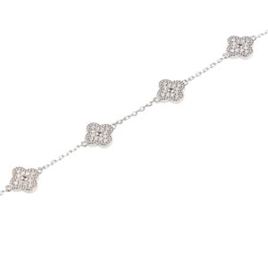 دستبند نقره ونکلیف پنج گل کد 312