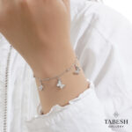 دستبند نقره پروانه کد 315