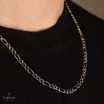 گردنبند نقره مردانه فیگارو کد 0219