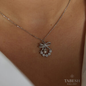 گردنبند نقره پاپیون کد 2110