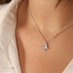 گردنبند نقره پروانه کد 2116