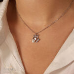 گردنبند نقره گل کد 2114